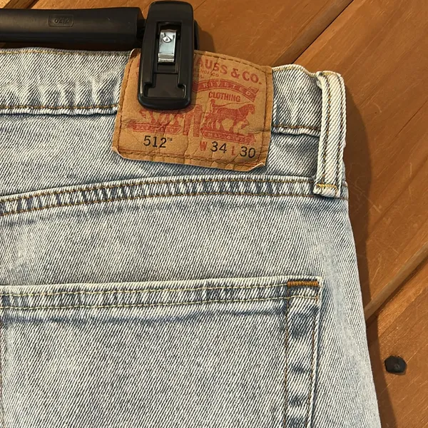 Levi’s 512 slim taper fit light blue distressed jeans - Image 8