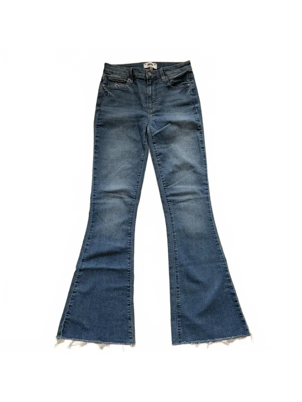 Paige High Rise Bell Canyon Denim Jeans Flare Fray Women's Size 27 31" Inseam - Image 2