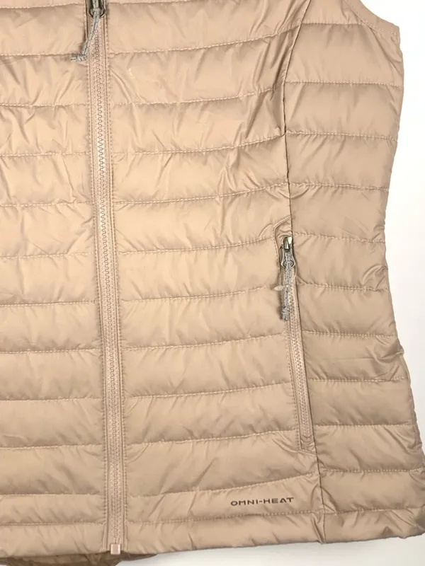 Columbia Omni Heat Womens M Puffer Vest Peach Insulated Reflective Winter - Image 10
