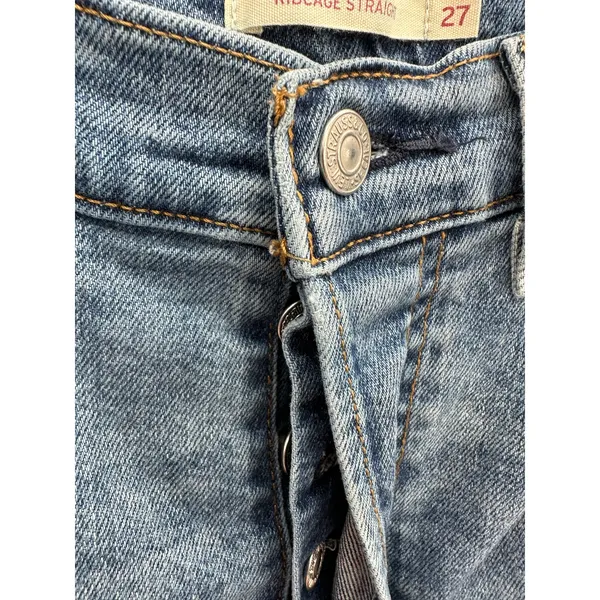 Levi's‎ Womens Jeans Size 27 Ribcage Straight Denim Button Fly High Waisted - Image 7