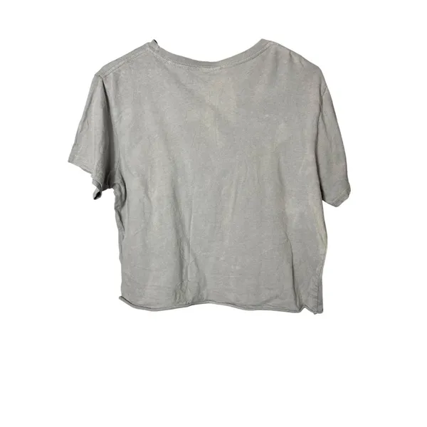 Disney Women's Light Gray Mickey Mouse Crop top - Image 3