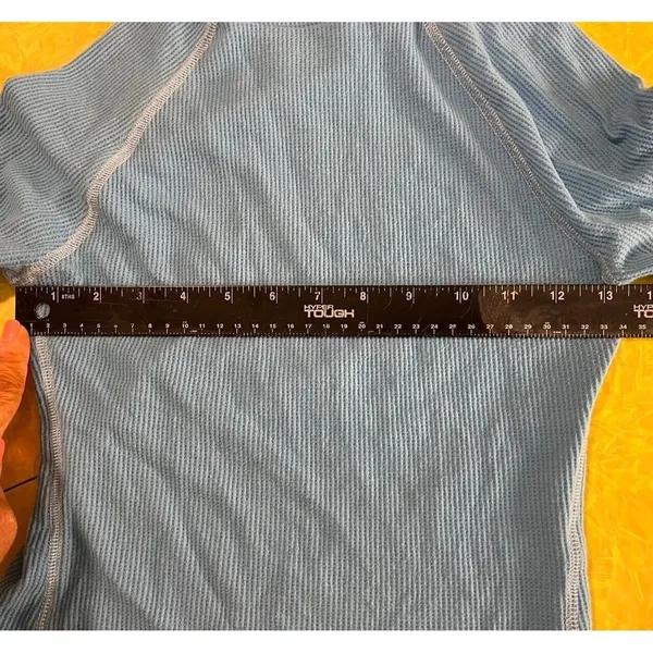 Out from under Frilly Turtle Neck Y2K 00s Vibes‎ l/s blue comfy cozy top small - Image 5
