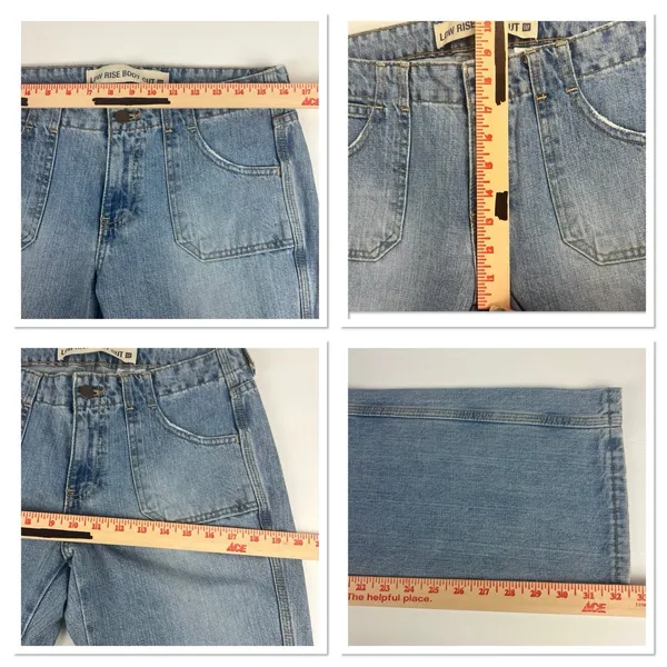 Gap Low Rise Boot Cut Denim Jeans Light‎ Wash Size 8R Cotton Patch Pockets - Image 7