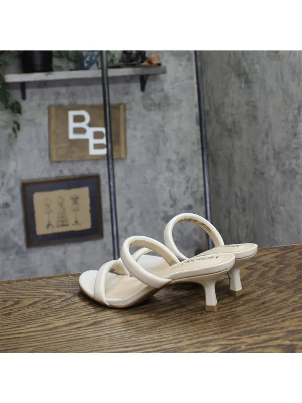 NWT Lifestride Heel Open Toe Slip-On Double Strap Sandals Bone Off White 5.5M - Image 10