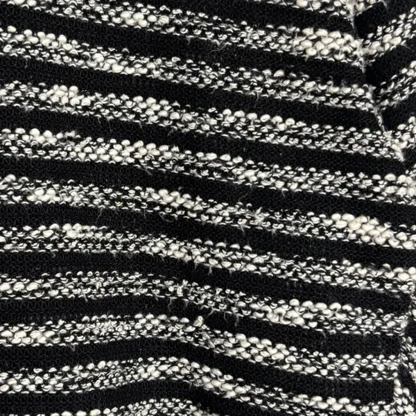 J.Jill Tunic Sweater Black White Striped Cowl Neck Lightweight Semi-Sheer Knit S - Image 10