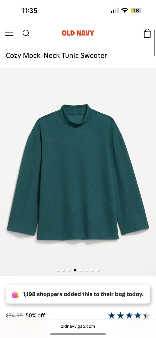 old navy cozy knit tunic sweater  - Image 2