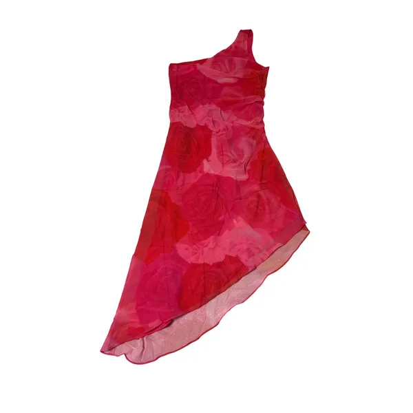 NWT Lulus Medium Pretty Serene Pink Floral One-Shoulder Asymmetrical Midi Dress - Image 3