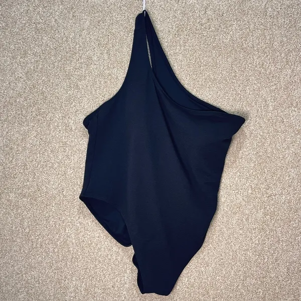 Old Navy black swimsuit one‎ piece crinkly size 3X removable pads clean crotch - Image 3
