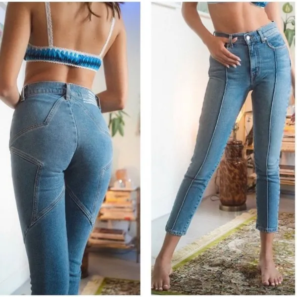 Revice Venus cropped Star medium wash size 27 jeans - Image 2