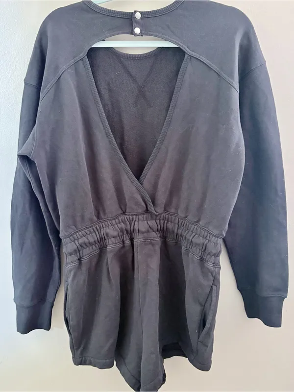 FP Movement Free People Best Of Romper Black S/P Long Sleeve Athleisure - Image 6