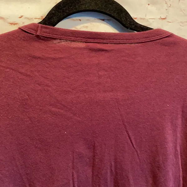 PINK - Victoria's Secret crop top burgundy velour spell out boxy M - Image 8