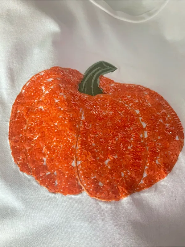 J.CREW Sequin pumpkin graphic tee - Image 5
