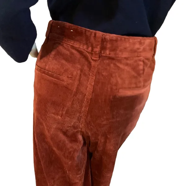 Loft Burnt Orange Cropped Wide Leg Corduroy Pants (10) - Image 6