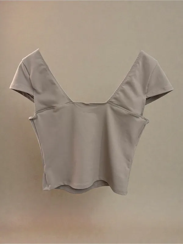 Queen Taupe Bustier Top with Sweetheart Neckline -‎ M - Image 2