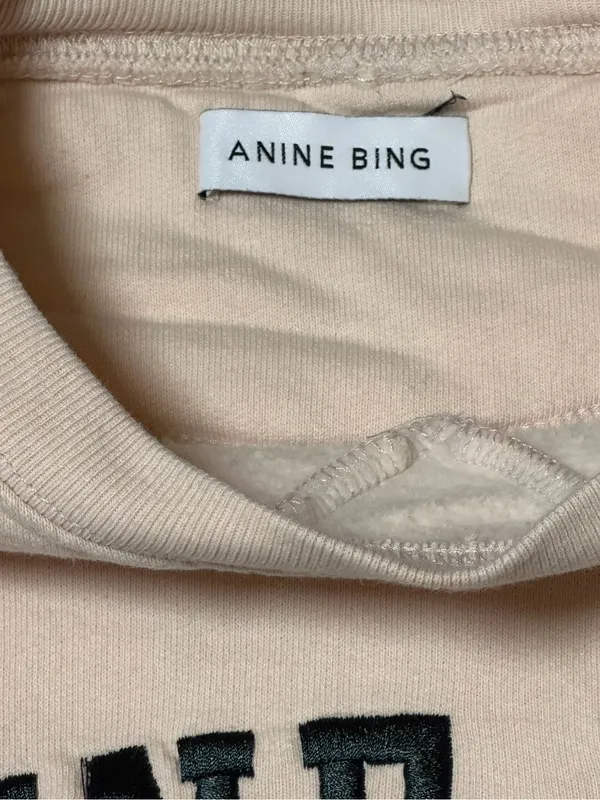 ANINE BING Ramona University Sweatshirt Crewneck XS Collegiate Logo EST 2012 - Image 3