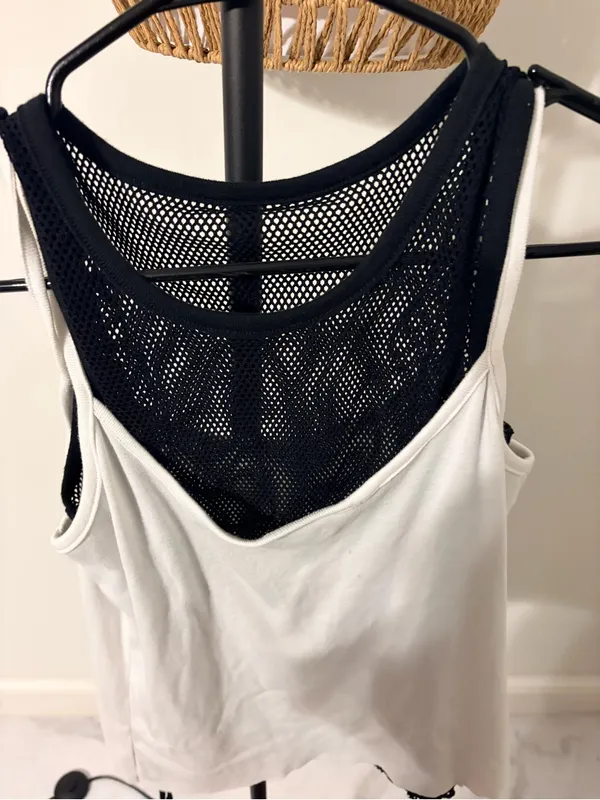 Harley-Davidson White Tank Top with Black Mesh Back - Image 7
