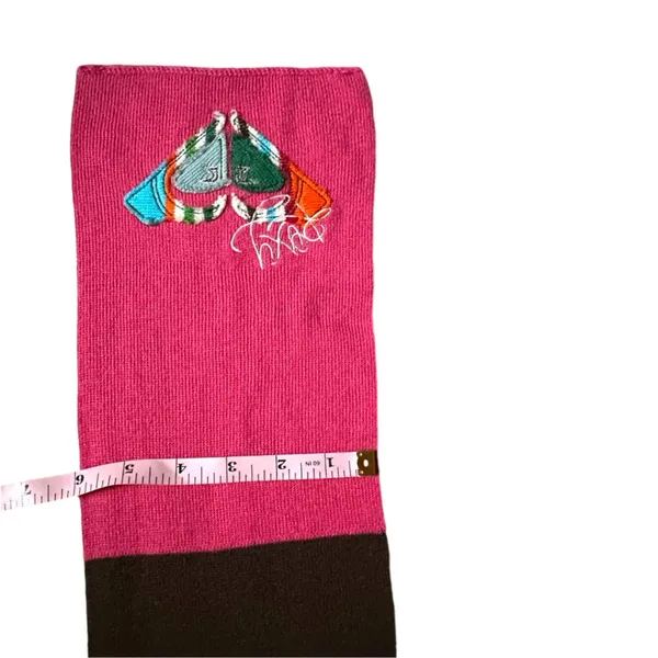 Vintagee 2000s Y2K Roxy Striped Colorful Heart Scarf - Image 2