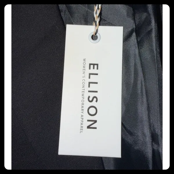 Ellison Blazer Women Small Black Notch Lapel Stretch Professional Career - Image 2