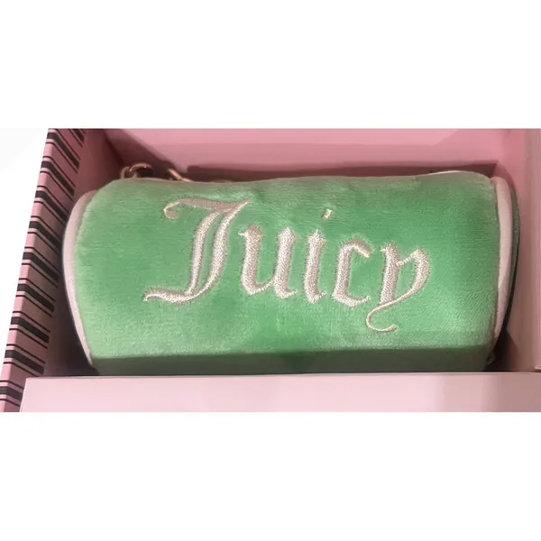 Juicy Couture Heritage Barrel‎ Bag Set Womens OS Green Velour Y2K Crossbody NWT - Image 5