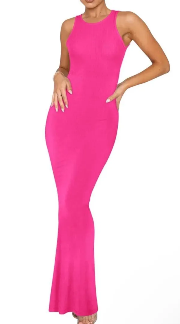 Pink Maxi Tank Dress - Image 2