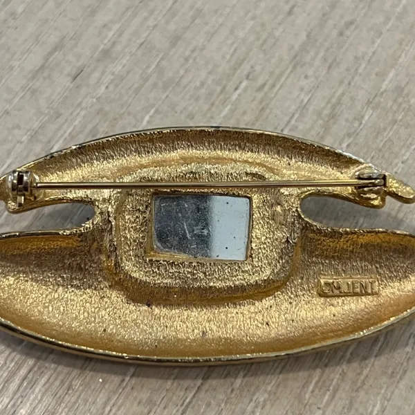 Vintage M Jent Brooch Blue - Image 3