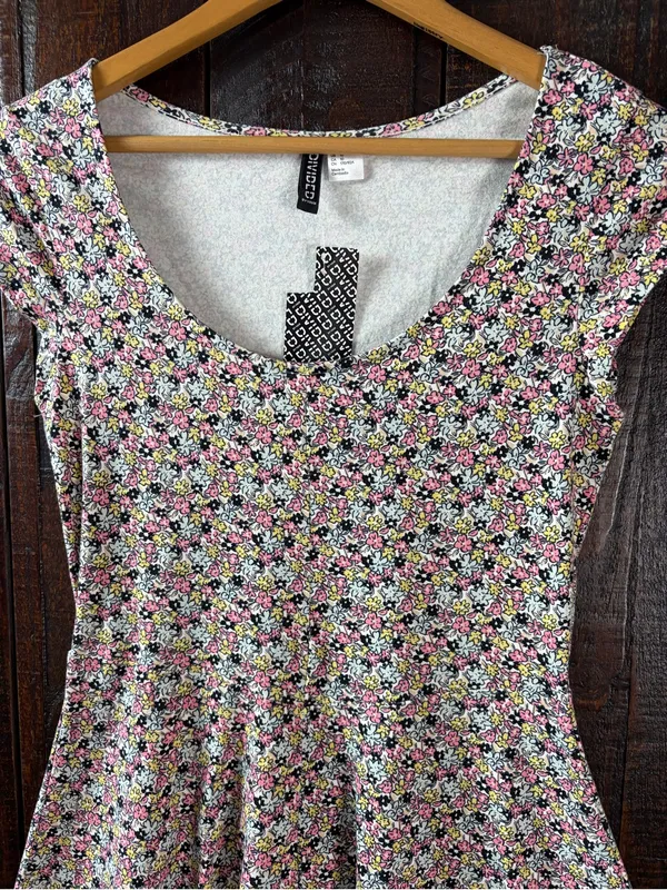 H&M Ditsy Floral Cotton Fit & Flare Dress - NWT 10 - Image 5