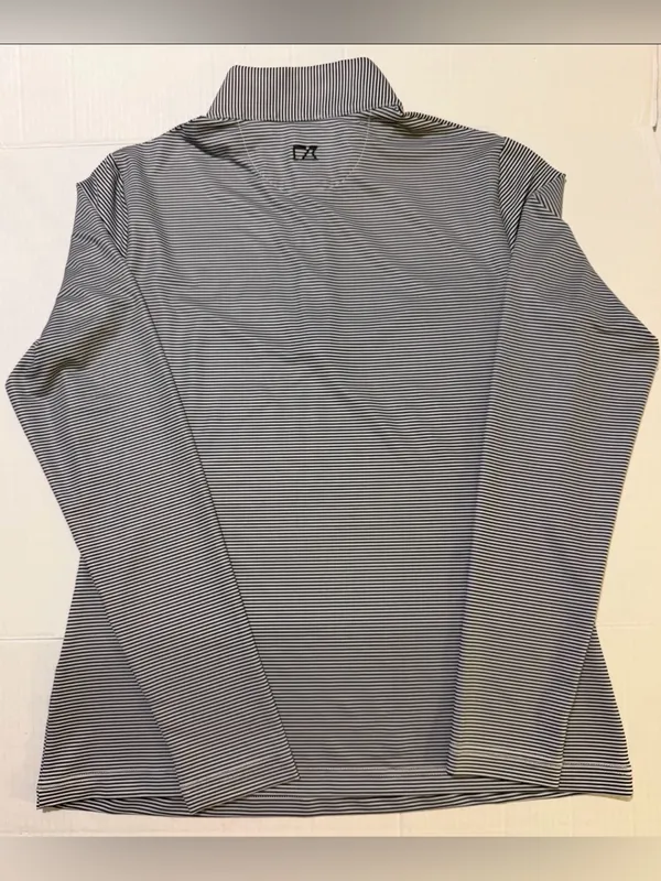 Cutter & Buck Striped Women 1/3 Zip LS CB Drytec Pullover Athletic Shirt -Med - Image 3