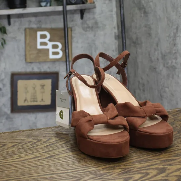 NWT A New Day Womens Riah Platform Heels 88075197 Brown 11M - Image 7