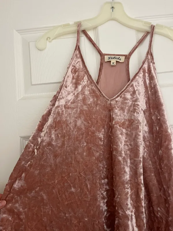 Blush Velvet Tank Boutique Pink Size L - Image 2
