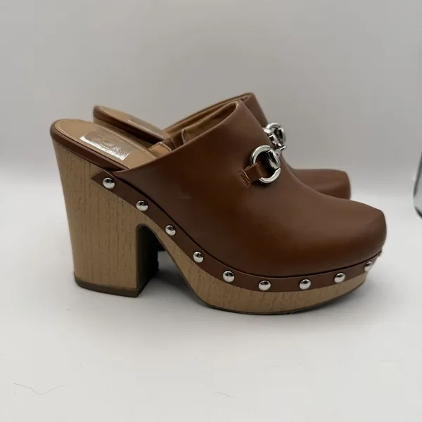 Dolce Vita DV‎ Women's Sz 7 Chrissy Studded Block-Heel 4.5 Inch Clogs Shoes - Image 5