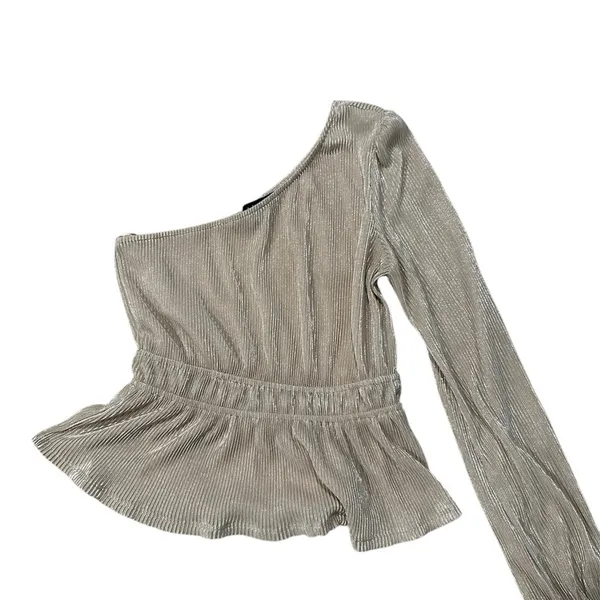 Tullea Top‎ - Champagne with Silver Sparkles, Size M - Image 2