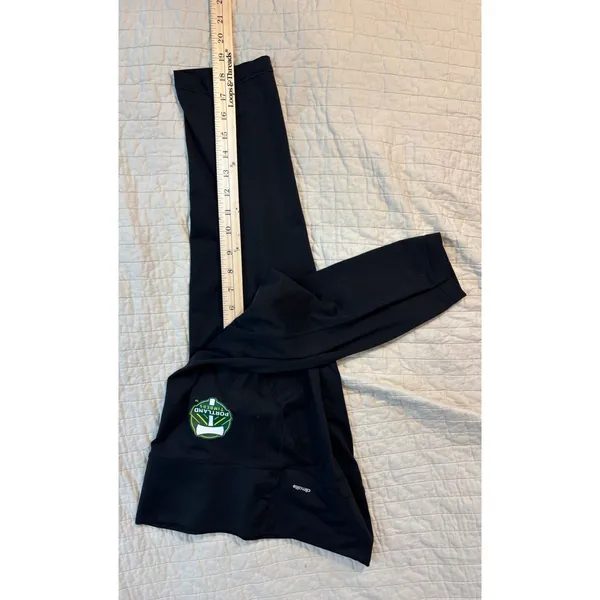 Adidas Portland Timbers Climalite Mid-Rise Cropped Leggings Black Womens Medium - Image 3