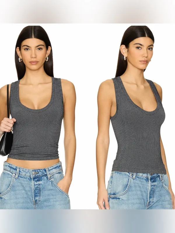 NWT Free People Intimately Clean Slate Tank in Black - Image 2