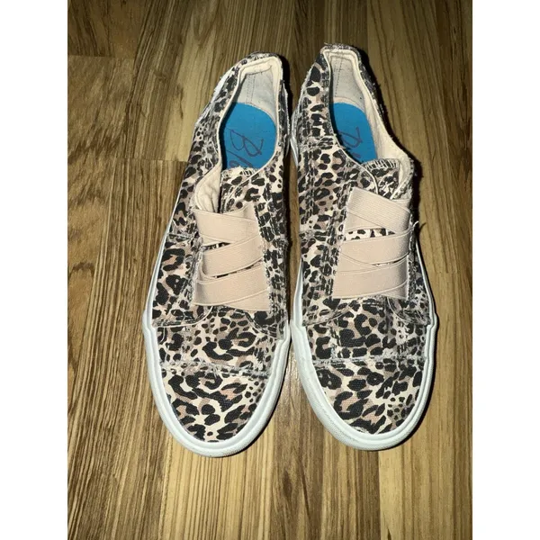 Blowfish Women's Size 6 Shoes Brown White‎ Leopard Comfort Low Fashion Sneakers - Image 2