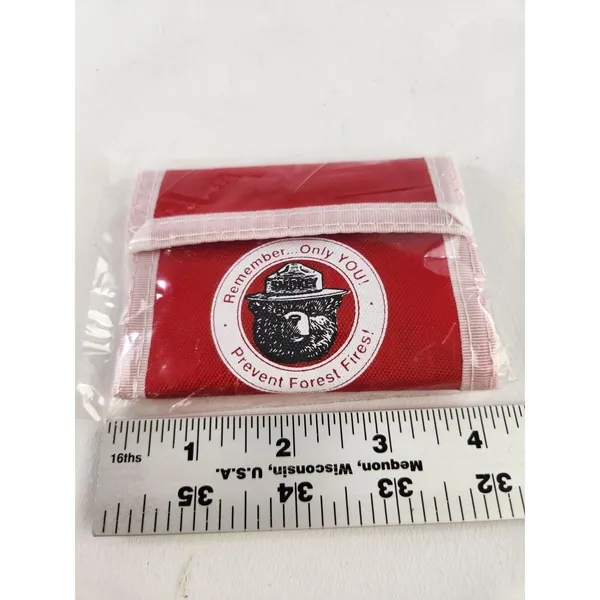 Vintage & Rare‎ Smokey The Bear MLB Cincinnati Reds Baseball Nylon Wallet Resist - Image 3