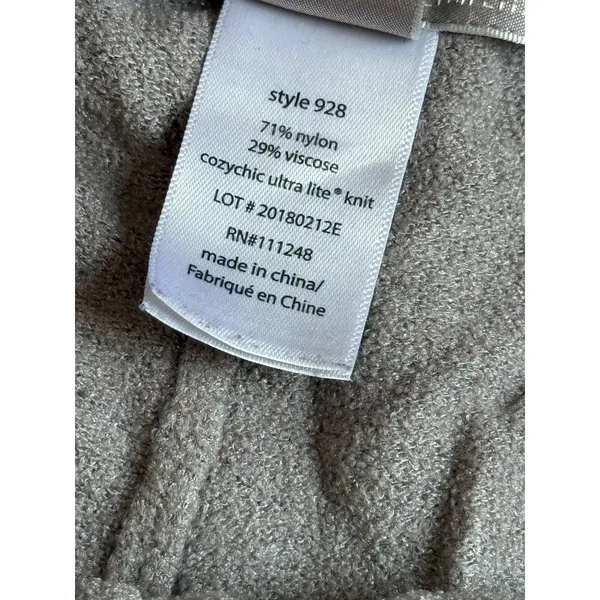 Barefoot Dreams CozyChic Ultra Lite Taupe Knit Shorts Womens loungewear Size L - Image 5