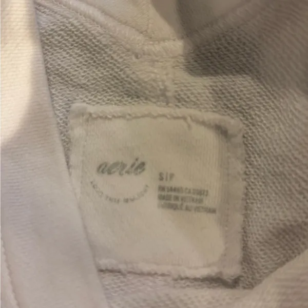 Aerie v- neck oversized White Sweatshirt - Image 3