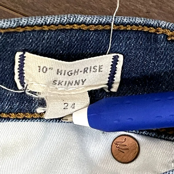 Madewell‎ 10" High Rise Skinny Jeans Size 24 Womens Denim Blue Stretch 24X28 - Image 5