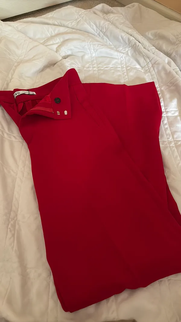 Red Zara High Waisted Dress Pants - Image 2