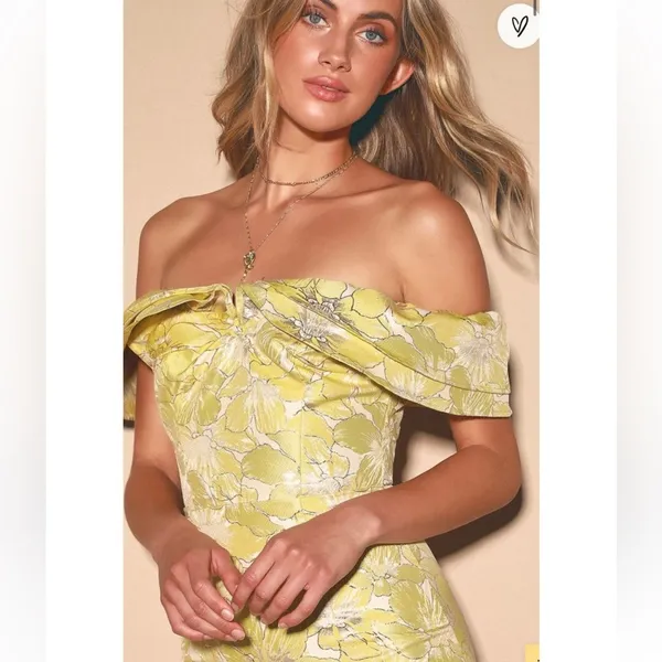 Lulu’s yellow rose floral dress - Image 4