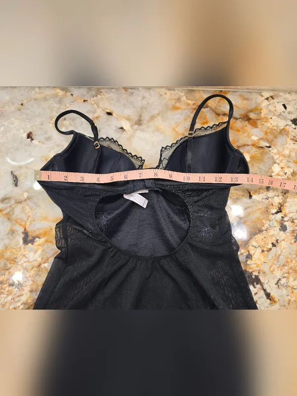 Victoria's Secret Very Sexy Babydoll Mesh Lingerie Chemise Black L - Image 6
