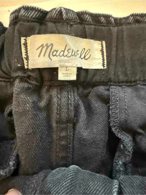 Madewell Pull-On Balloon Jeans in Hobson Wash: Paperbag Edition Sz L - Image 9
