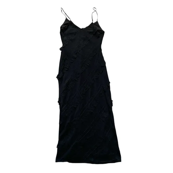 Princess Polly Lars Maxi Dress Womens 4 Black Ruffle Tiered Whimsigoth Grunge - Image 4