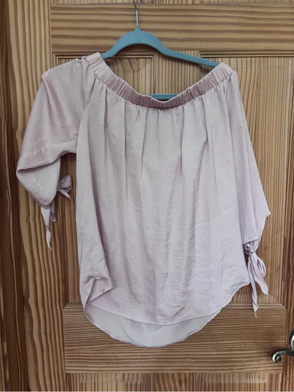 Apt. 9 Blush Off-Shoulder Blouse with bow sleeves - Image 2