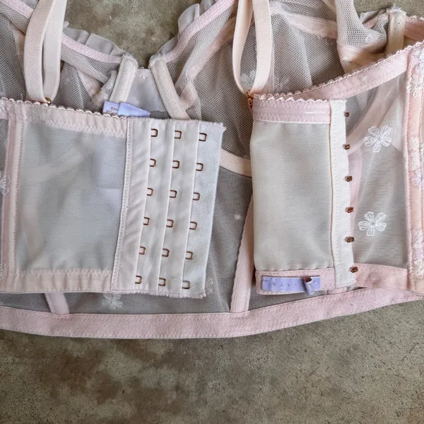 Savage X Fenty Daisy Bustier Longline Mesh Bralette Corset Top size L Large - Image 5