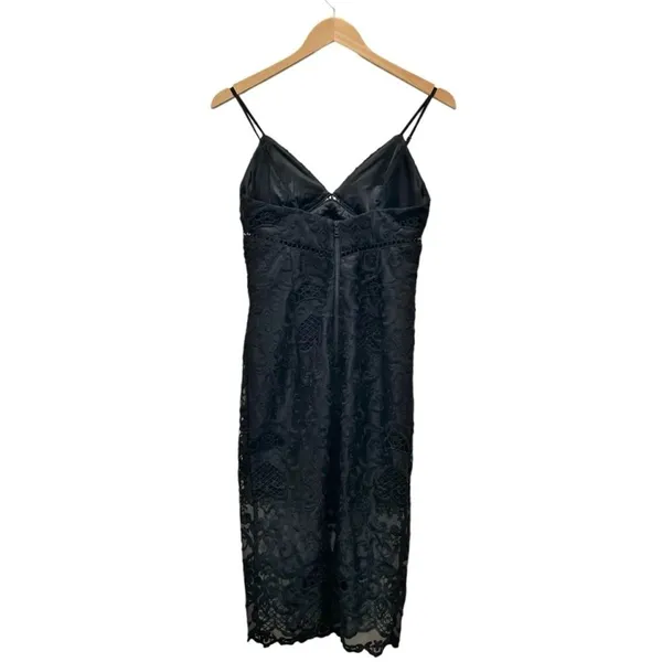 NWT Bardot Lola Lace Slip Dress Size 4 / XS Black Midi Bodycon Cocktail Party - Image 3