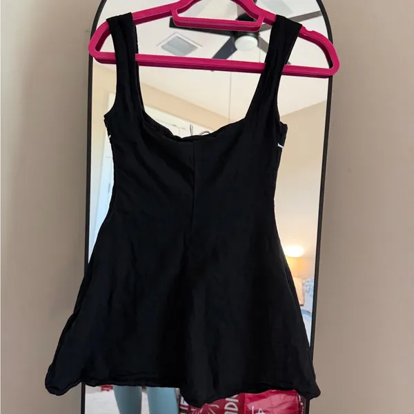Peppermayo Candace Black Mini Dress with White Trim - Image 6