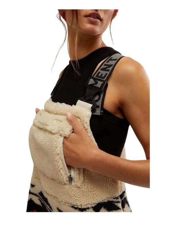 Free People Hit The Slopes Fleece Overalls - Image 4
