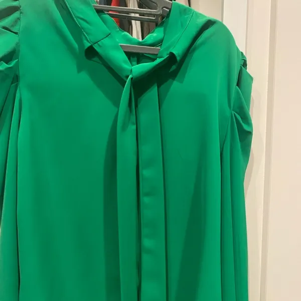 Lulus Green long sleeve shirt Large. (NWOT) - Image 3