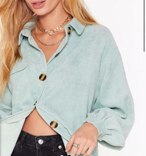 Nasty Gal Corduroy Shirt Oversized - Image 4